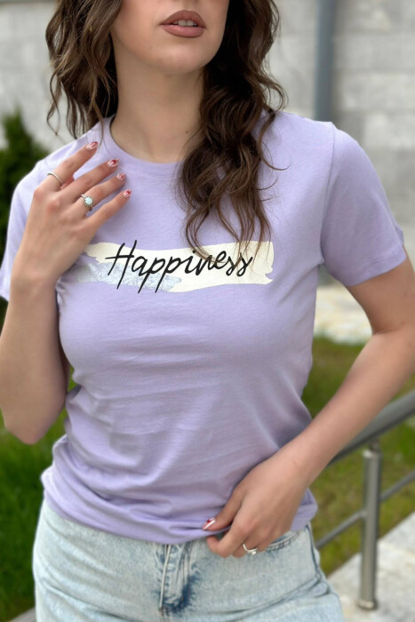 SIMPLE ONE COLOR WOMEN T-SHIRT PURPLE/LEJLA - 2