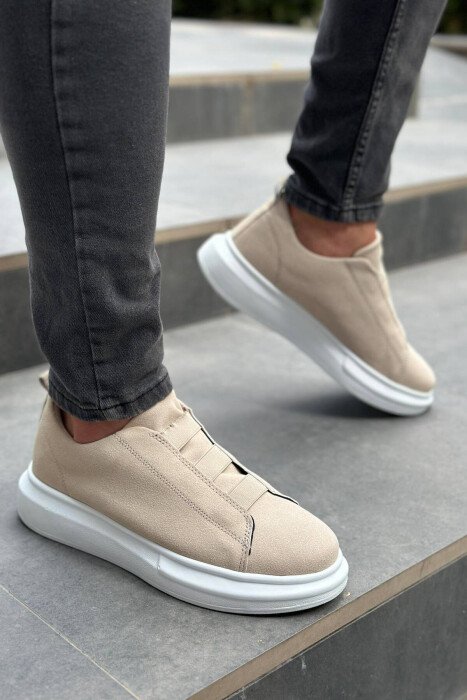 SIMPLE PALTFORME MAN SHOES BEIGE/BEZHE - KLAUDIO FASHION