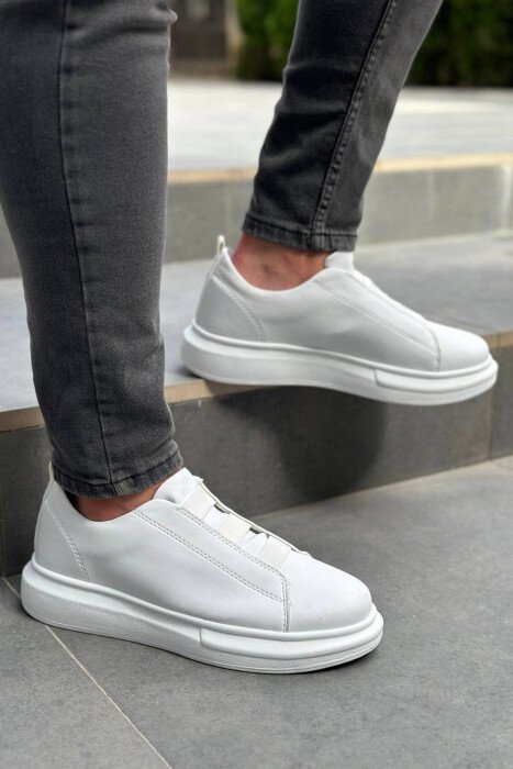 SIMPLE PALTFORME MAN SHOES WHITE-E BARDHE - KLAUDIO FASHION