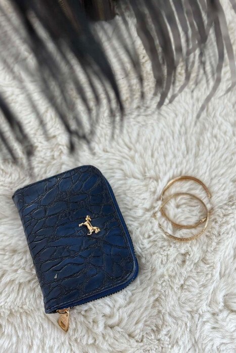 SIMPLE PATTERN WOMEN WALLET BLUE/BLU - 