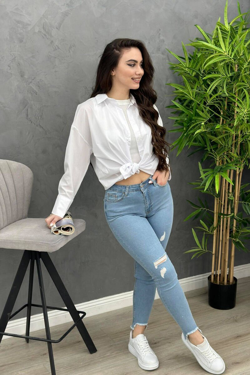 SIMPLE PENCIL WOMAN JEANS LIGHTBLUE/BZ - 3
