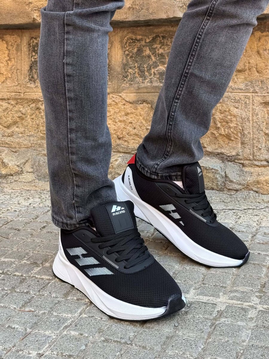 SIMPLE PLATFORM LACING MEN SNEAKERS BLACK-RED/ZEKU - 2