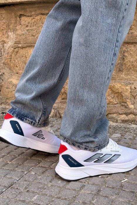 SIMPLE PLATFORM LACING MEN SNEAKERS WHITE-RED/BAKU - 3