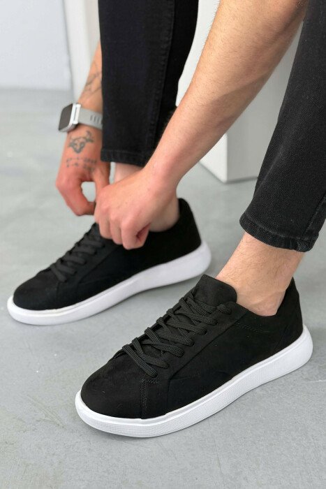 SIMPLE PLATFORM MEN SNEAKERS BLACK-WHITE/ZEBA 
