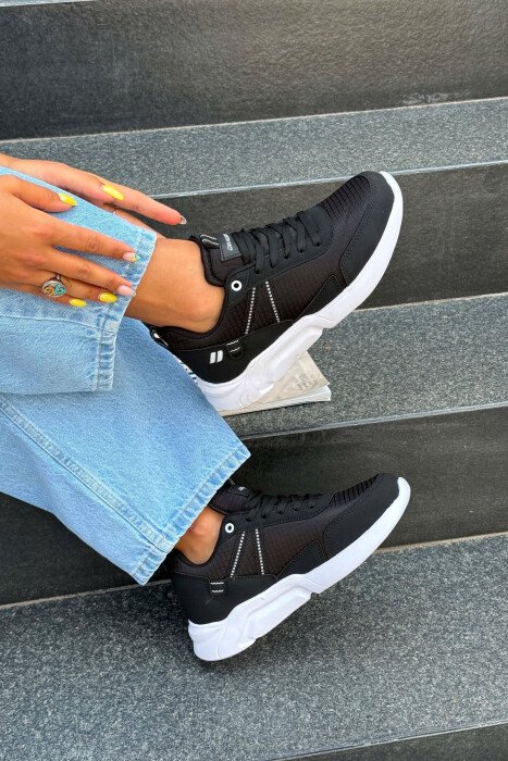 SIMPLE PLATFORM WOMAN SNEAKERS BLACK-WHITE/ZB - 2