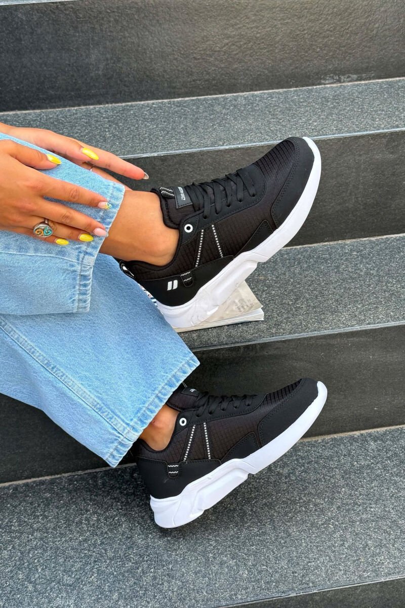SIMPLE PLATFORM WOMAN SNEAKERS BLACK-WHITE/ZB - 2