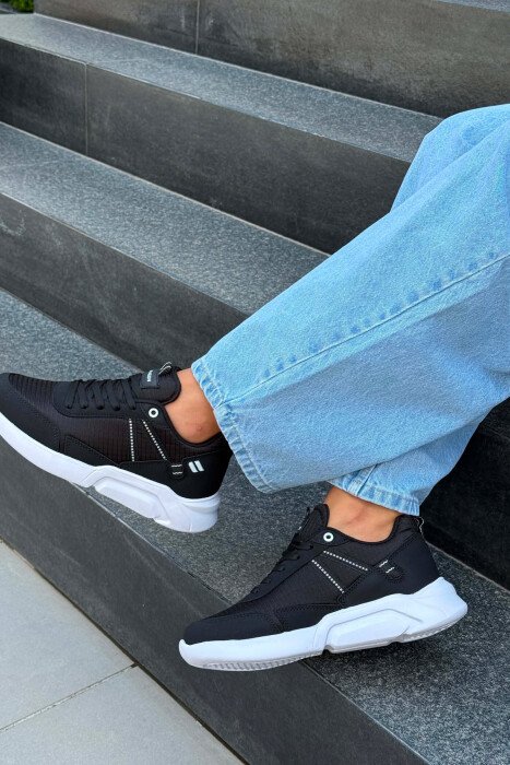 SIMPLE PLATFORM WOMAN SNEAKERS BLACK-WHITE/ZB - 3
