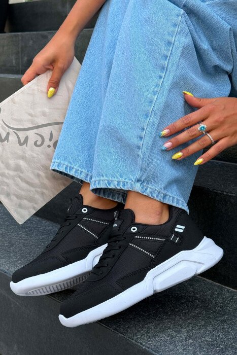 SIMPLE PLATFORM WOMAN SNEAKERS BLACK-WHITE/ZB - 4