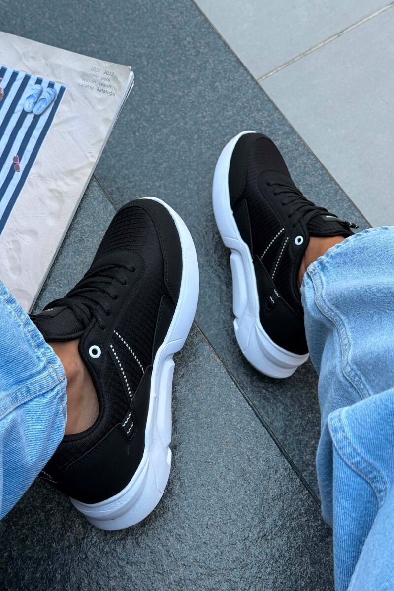 SIMPLE PLATFORM WOMAN SNEAKERS BLACK-WHITE/ZB - 5