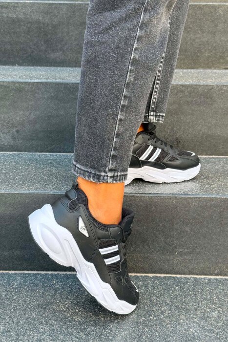 SIMPLE PLATFORM WOMEN SNEAKERS BLACK-WHITE/ZB - 3