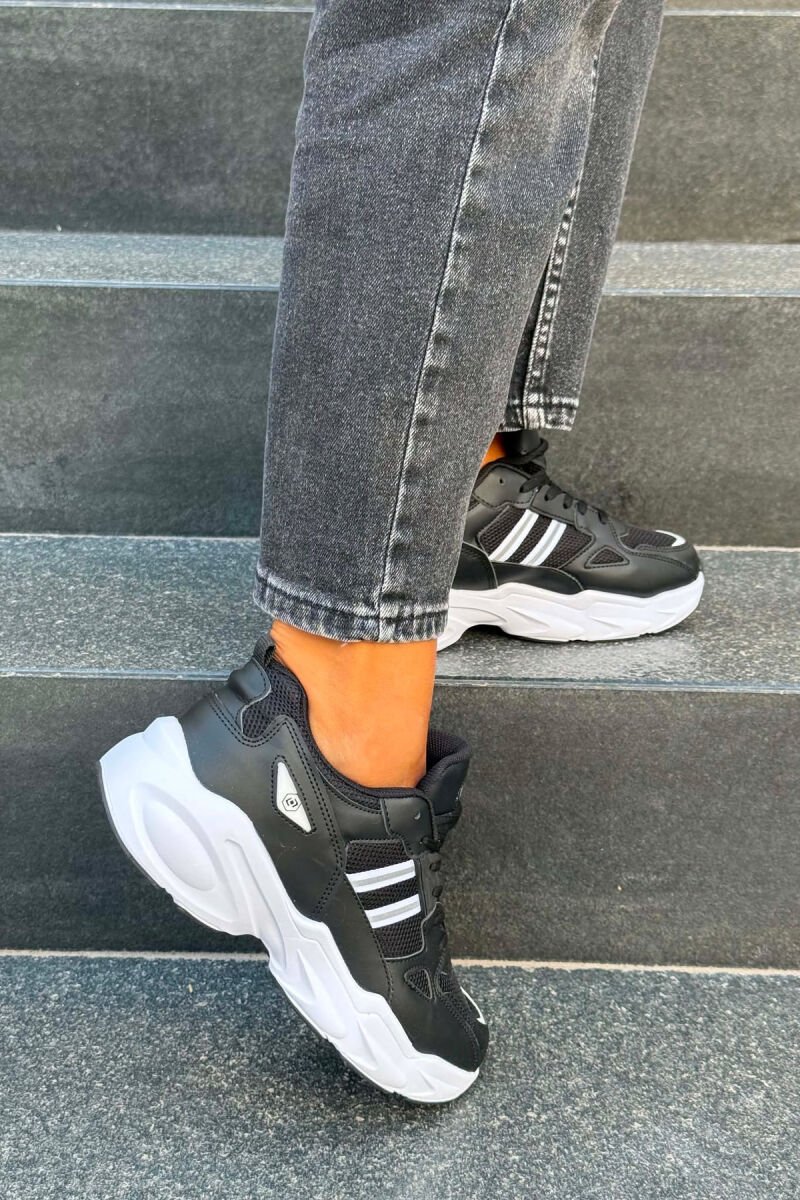 SIMPLE PLATFORM WOMEN SNEAKERS BLACK-WHITE/ZB - 3