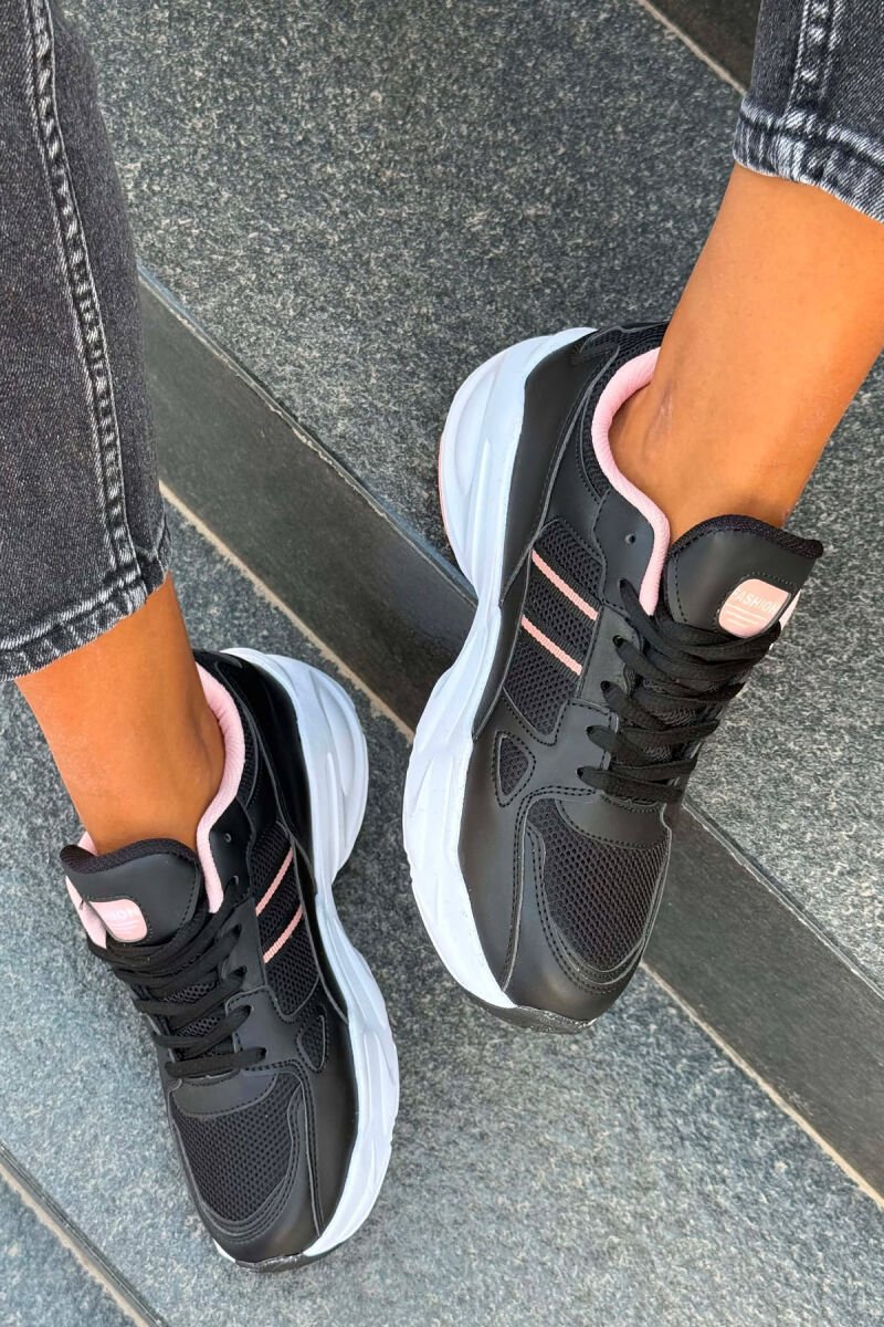 SIMPLE PLATFORM WOMEN SNEAKERS BLACK+POWDER - 4