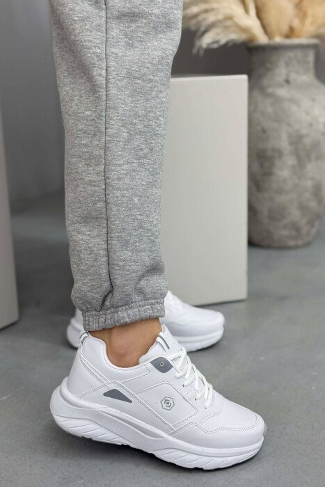 SIMPLE PLATFORM WOMEN SNEAKERS WHITE-E BARDHE - KLAUDIO FASHION