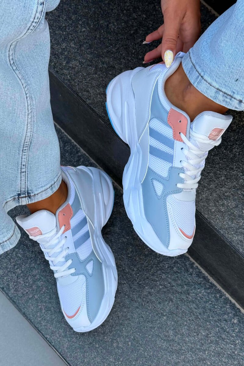 SIMPLE PLATFORM WOMEN SNEAKERS WHITE-POWDER/BAPU - 3