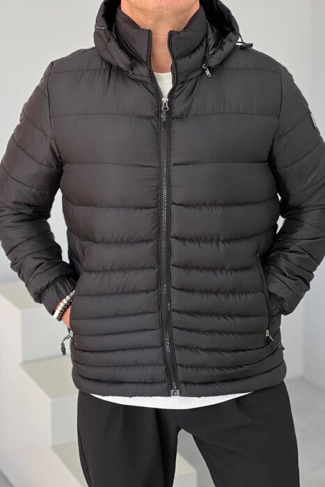 SIMPLE MEN PUFFER JACKET BLACK/ E ZEZE - KLAUDIO FASHION