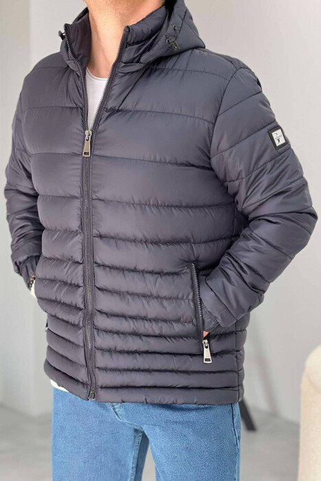 SIMPLE MEN PUFFER JACKET BLUE/BLU - KLAUDIO FASHION