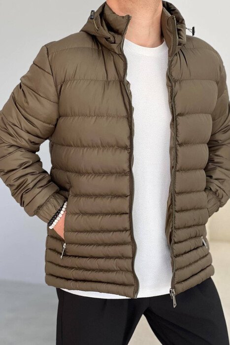 SIMPLE MEN PUFFER JACKET OLIVE/ULLI - KLAUDIO FASHION