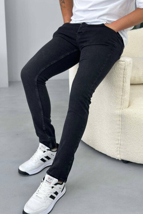 SIMPLE REGULAR MEN JEANS BLACK/ E ZEZE - KLAUDIO FASHION