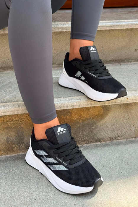 SIMPLE RUNNING PLATFORM WOMEN SNEAKERS BLACK-RED/ZEKU - 4