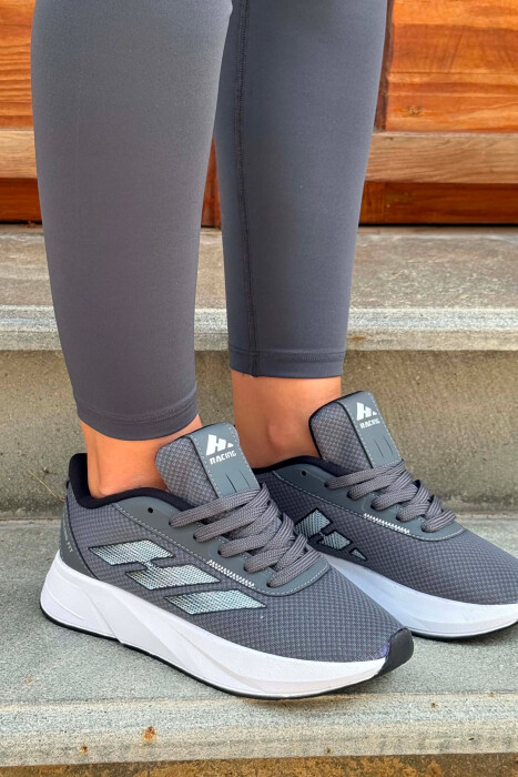 SIMPLE RUNNING PLATFORM WOMEN SNEAKERS DARK GREY/GEE - 3