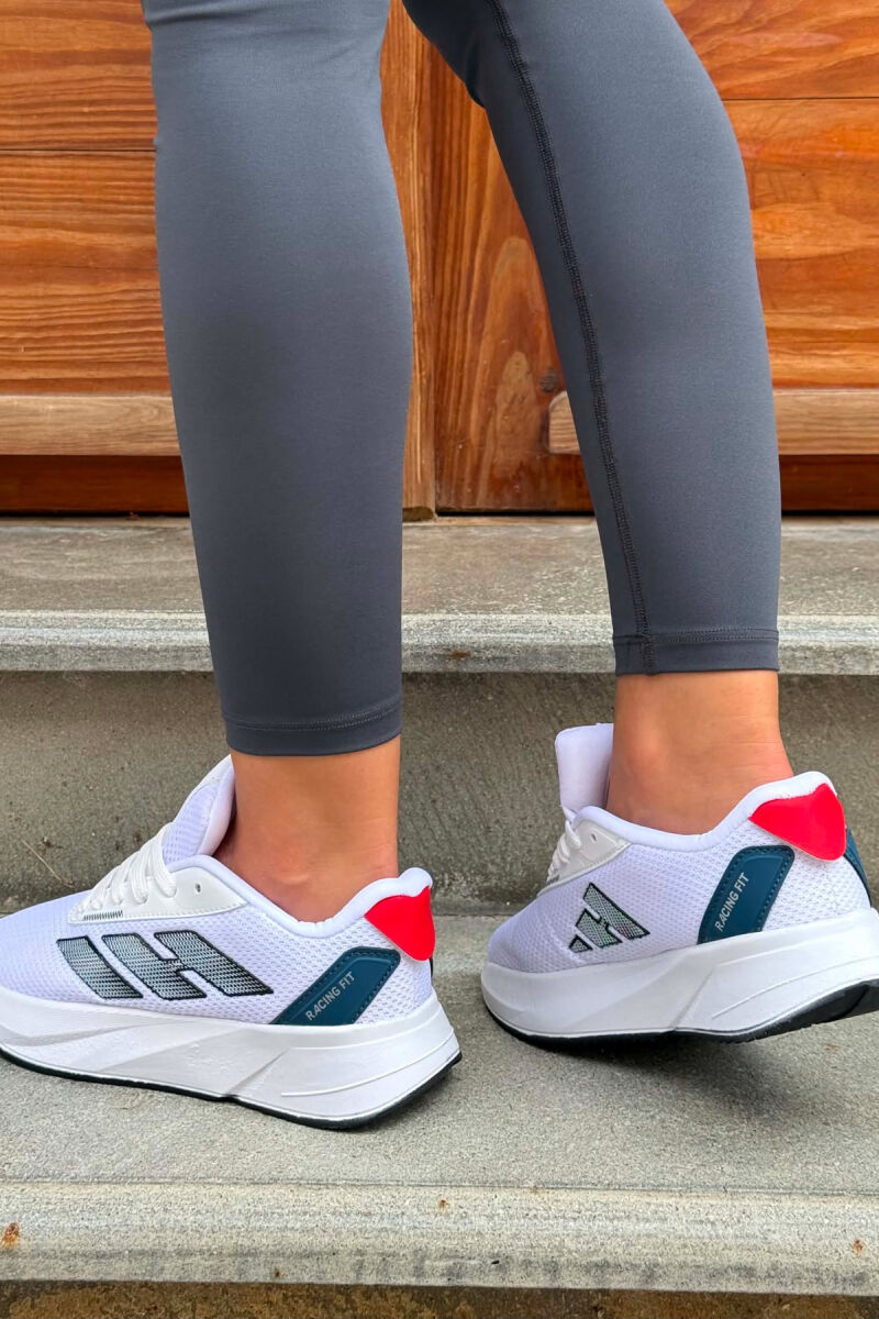 SIMPLE RUNNING PLATFORM WOMEN SNEAKERS WHITE-RED/BAKU - 4