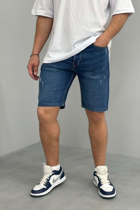 SIMPLE SCRATCHES MEN SHORT PANTS BLUE/BLU - KLAUDIO FASHION