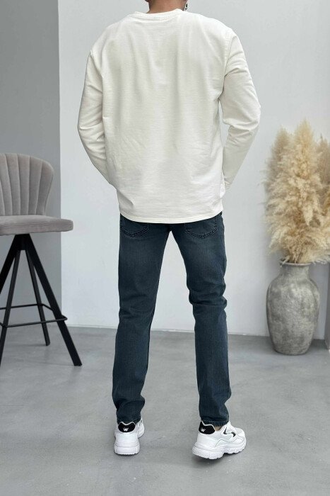 SIMPLE SCRATCHES ONE COLOR MEN JEANS LIGHTBLUE/BZ - 4