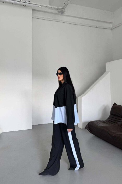 SIMPLE SHIRT+TROUSERS WOMEN SET BLACK/ E ZEZE - 3