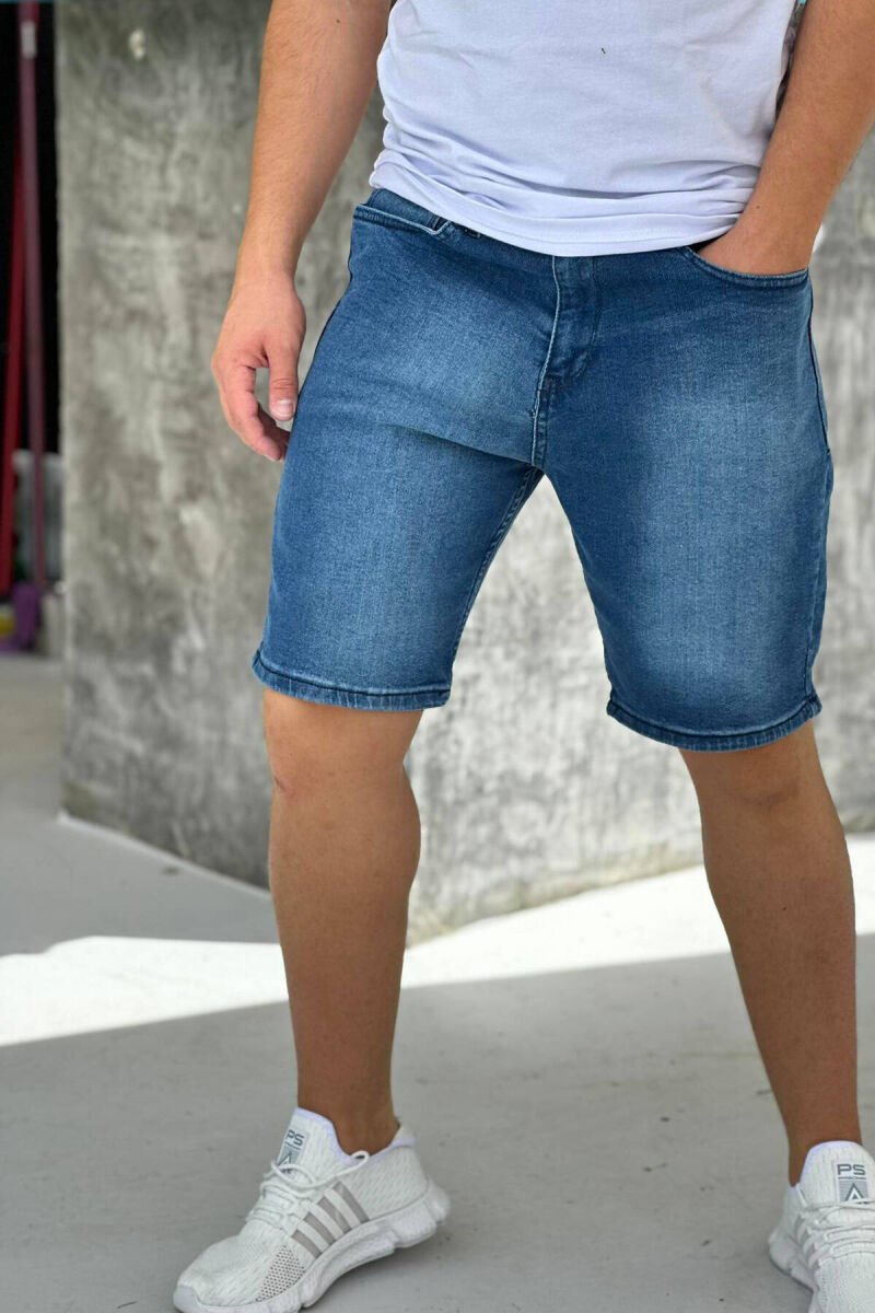 SIMPLE SHORT MEN JEANS BLUE/BLU - 1