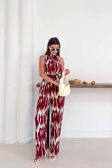 JUMPSUIT I THJESHTE PER FEMRA NE NGJYRE VISHNJE - 
