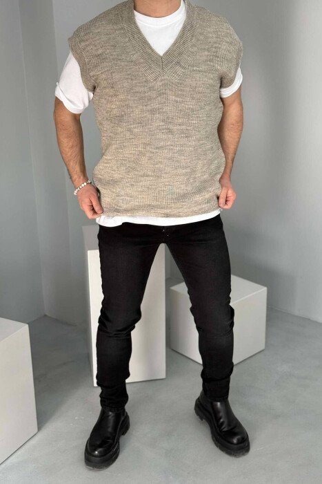 SIMPLE SLIM FIT ONE COLOR MEN JEANS BLACK/ E ZEZE - KLAUDIO FASHION