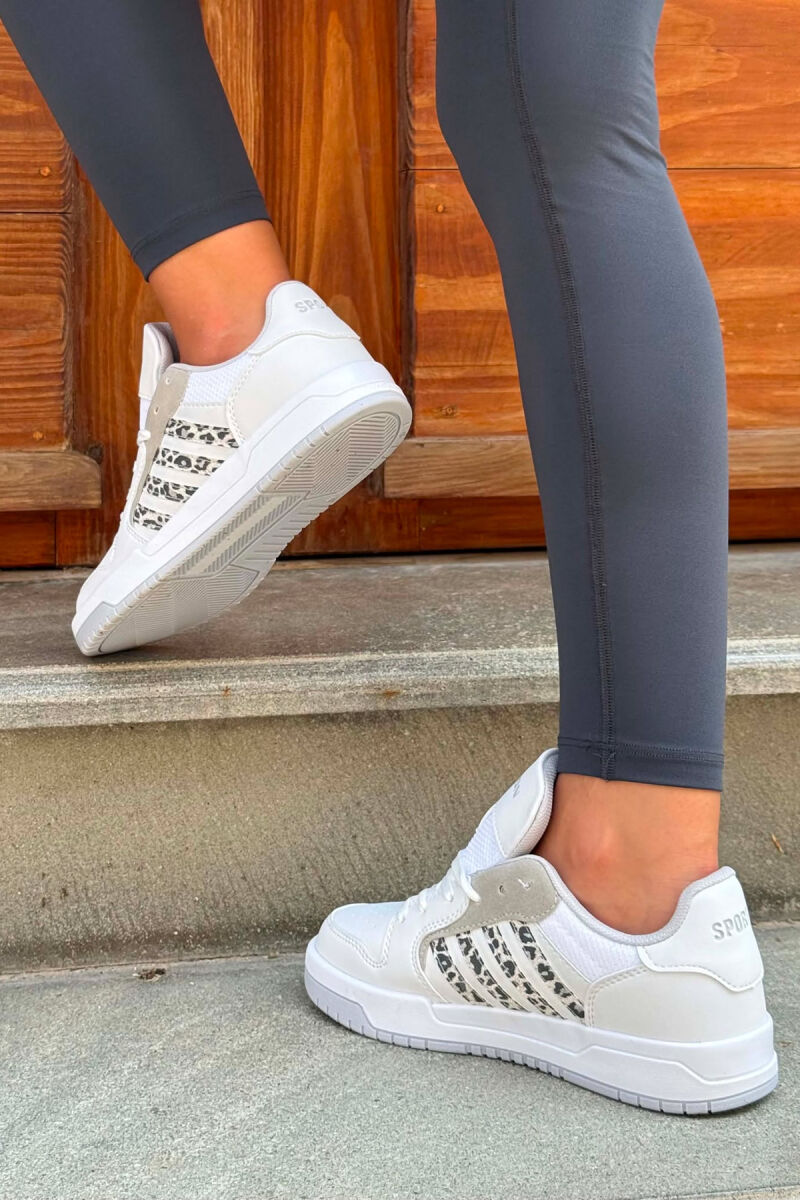 SIMPLE STRIPES WOMEN SNEAKERS WHITE/GREY-BAGR - 3
