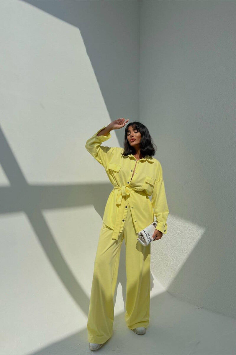 SIMPLE TWO PIECES WOMAN SET LEMON/ LIMON - 1