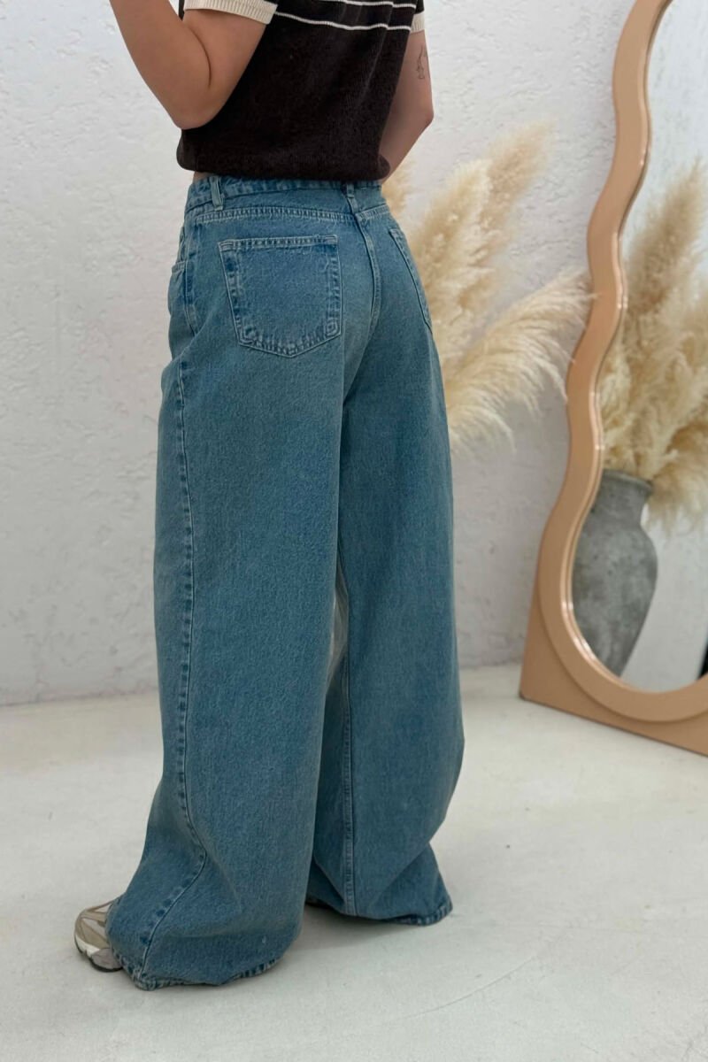 SIMPLE WIDE LEG WOMAN JEANS BLUE/BLU - 5