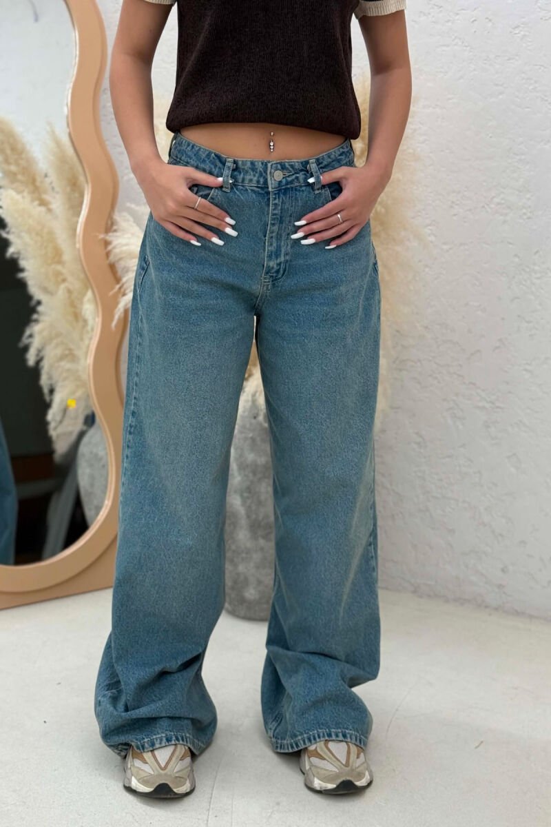 SIMPLE WIDE LEG WOMAN JEANS BLUE/BLU - 7