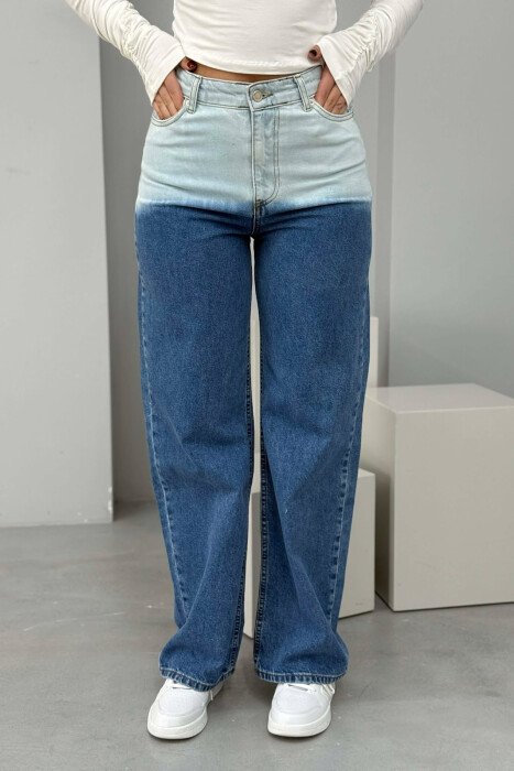 SIMPLE WIDE LEG WOMEN JEANS BLUE/BLU - 2