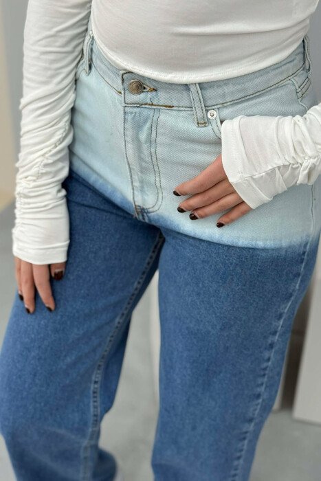 SIMPLE WIDE LEG WOMEN JEANS BLUE/BLU - 6