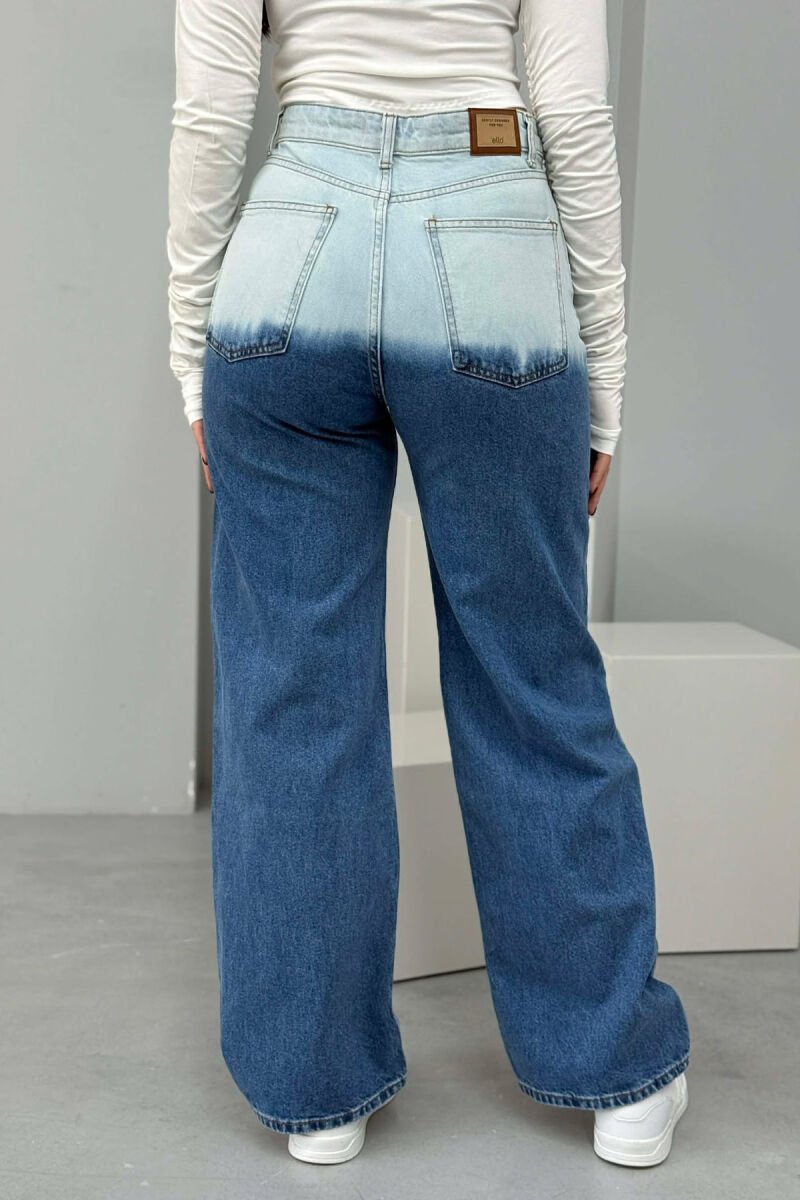 SIMPLE WIDE LEG WOMEN JEANS BLUE/BLU - 7