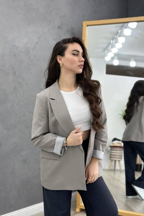 SIMPLE WOMAN JACKET GREY/GRI - 1