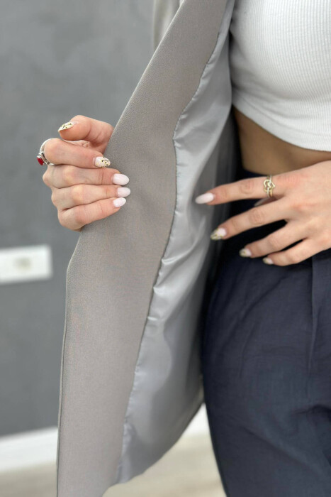 SIMPLE WOMAN JACKET GREY/GRI - 4