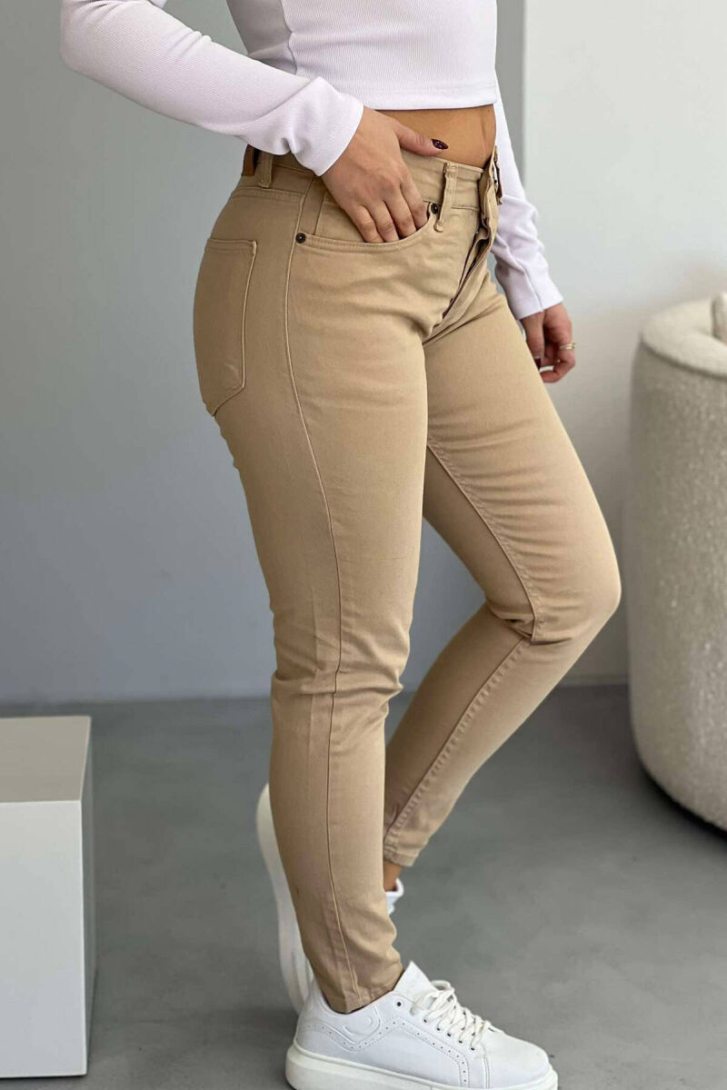 SIMPLE WOMAN JEANS BEIGE/BEZHE - 3