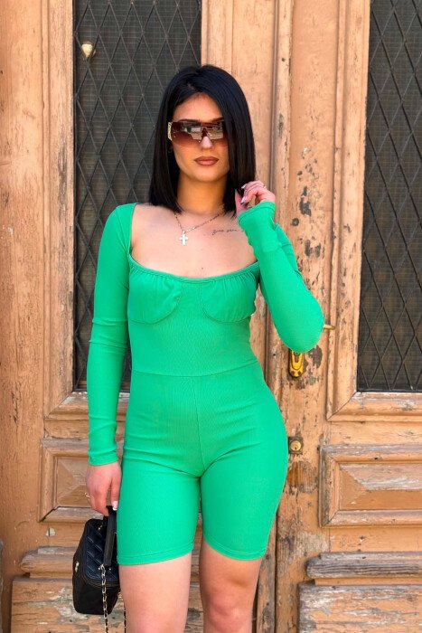 SIMPLE WOMAN JUMPSUIT GREEN/JESHILE - 4