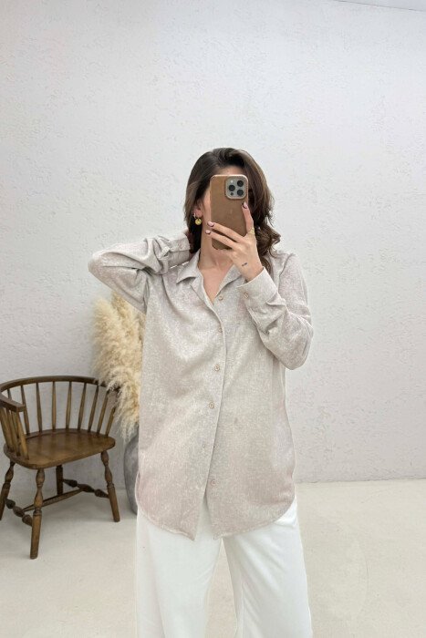 SIMPLE WOMAN SHIRT BEIGE/BEZHE - 1
