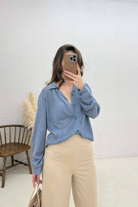 SIMPLE WOMAN SHIRT BLUE/BLU - 1