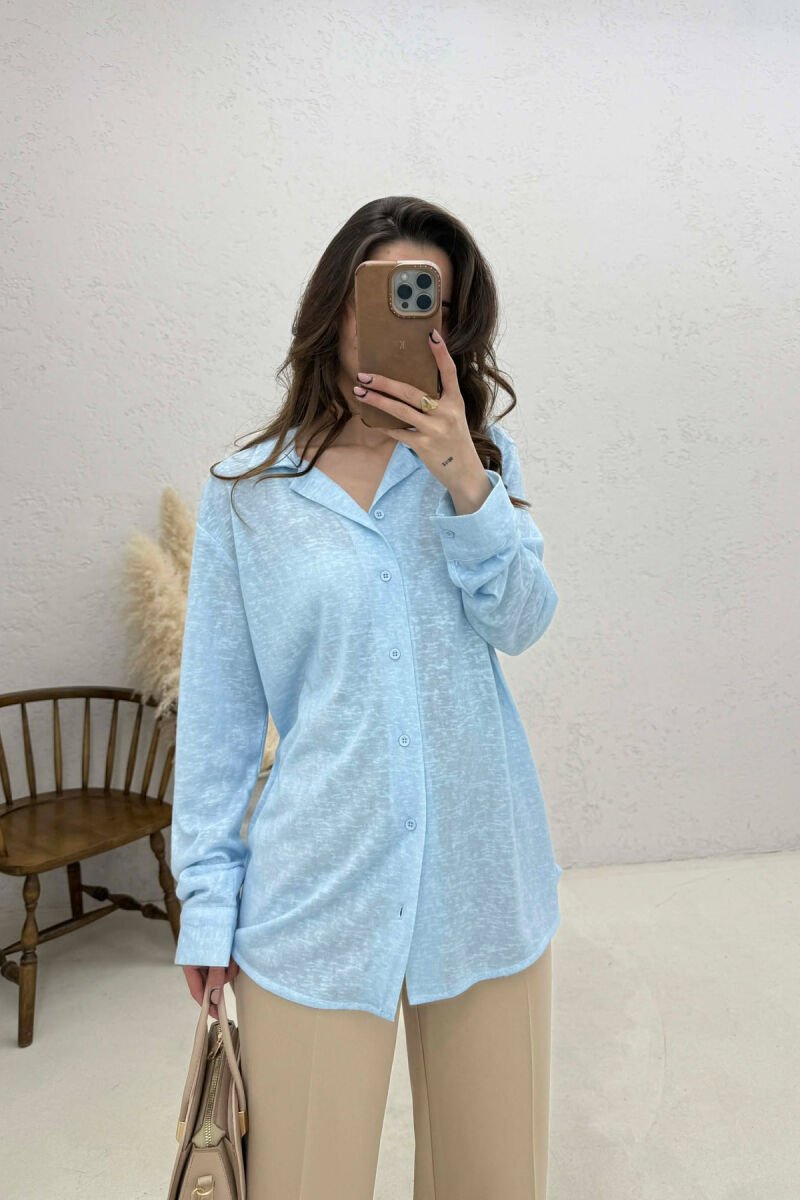 SIMPLE WOMAN SHIRT LIGHTBLUE/BZ - 1