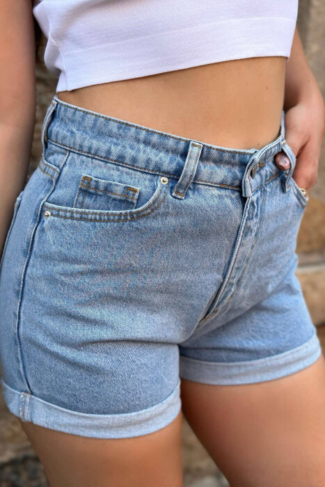 SIMPLE WOMAN SHORT JEANS LIGHTBLUE/BZ - 2