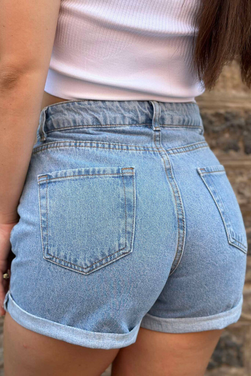 SIMPLE WOMAN SHORT JEANS LIGHTBLUE/BZ - 4