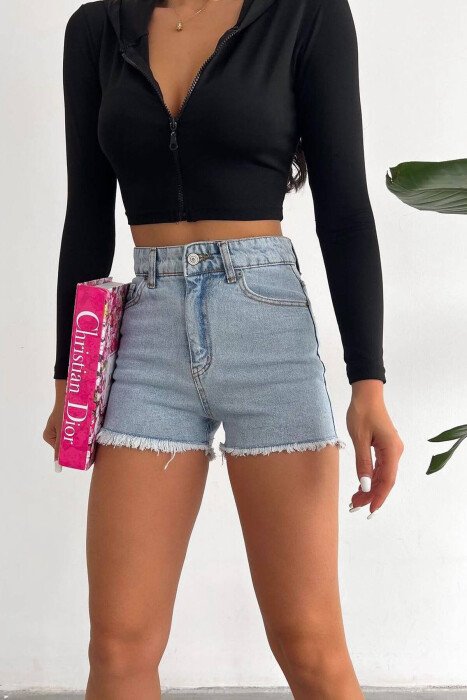 SIMPLE WOMAN SHORT JEANS LIGHTBLUE/BZ - 1