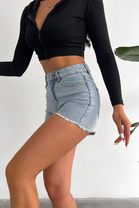 SIMPLE WOMAN SHORT JEANS LIGHTBLUE/BZ - 2