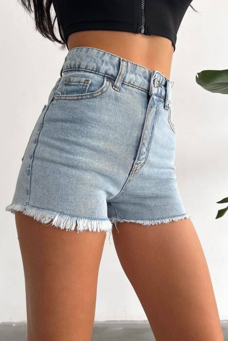 SIMPLE WOMAN SHORT JEANS LIGHTBLUE/BZ - 4